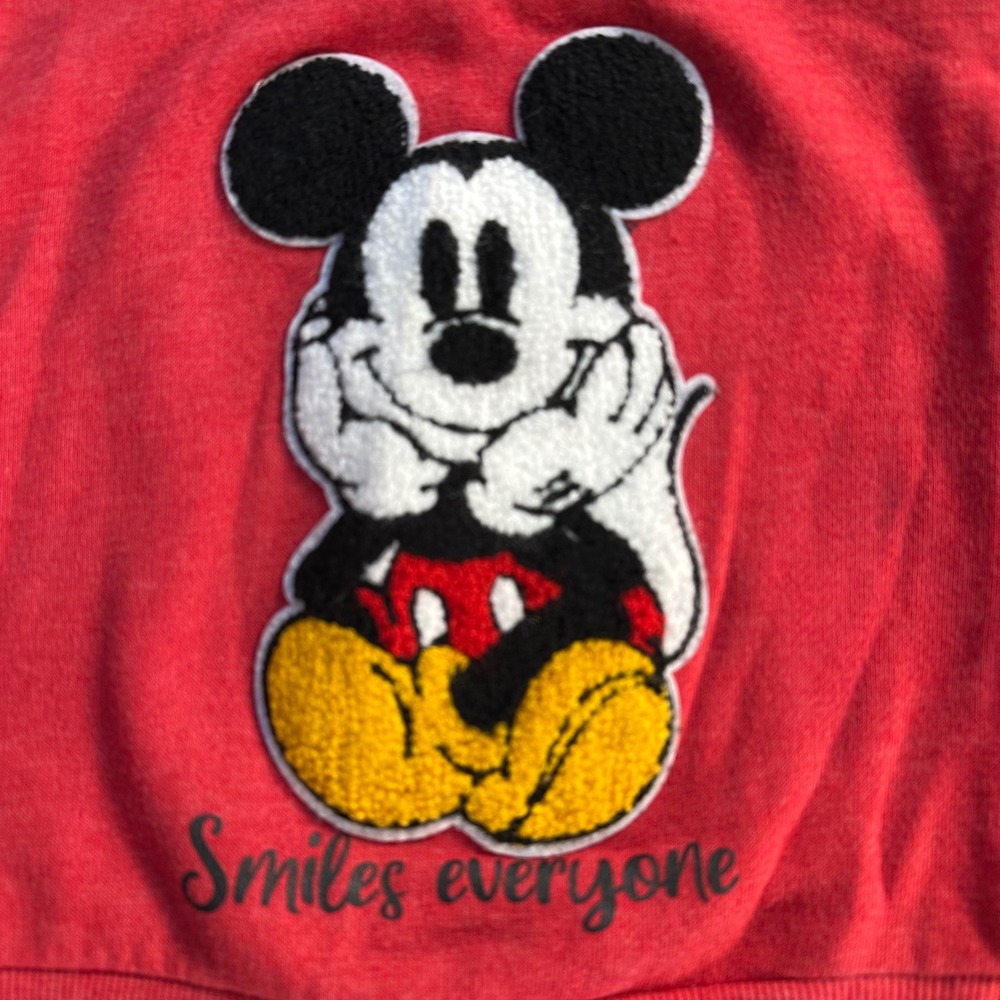 Disney Mickey Mouse‎ Sweatshirt Toddler Girls Red "Smiles Everyone" Pullover 18M